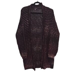 🐸 Parkhurst Burgundy Open Sweater, Size L